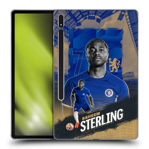 Chelsea Football Club 2023/24 First Team Raheem Sterling Soft Gel Case for Samsung Galaxy Tab S8 Plus