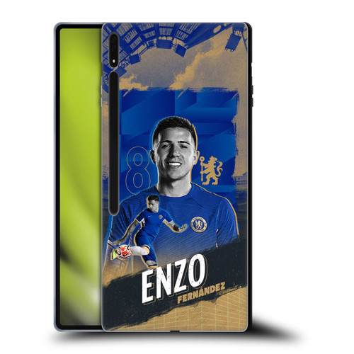 Chelsea Football Club 2023/24 First Team Enzo Fernández Soft Gel Case for Samsung Galaxy Tab S8 Ultra