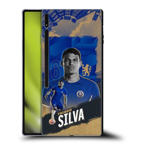 Chelsea Football Club 2023/24 First Team Thiago Silva Soft Gel Case for Samsung Galaxy Tab S8 Ultra
