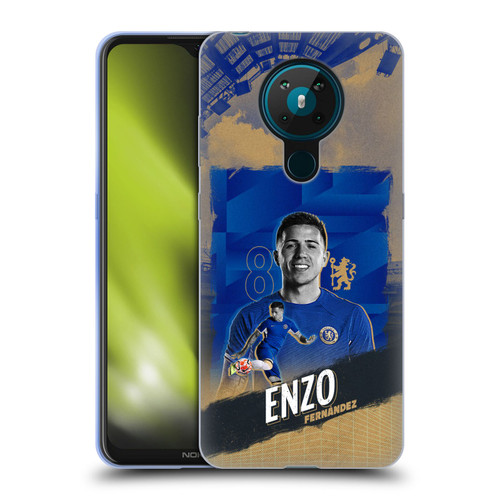 Chelsea Football Club 2023/24 First Team Enzo Fernández Soft Gel Case for Nokia 5.3
