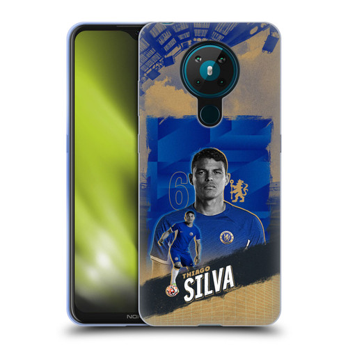 Chelsea Football Club 2023/24 First Team Thiago Silva Soft Gel Case for Nokia 5.3