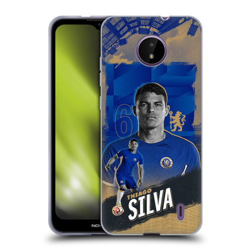 Chelsea Football Club 2023/24 First Team Thiago Silva Soft Gel Case for Nokia C10 / C20