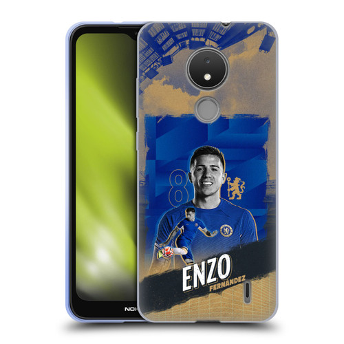 Chelsea Football Club 2023/24 First Team Enzo Fernández Soft Gel Case for Nokia C21