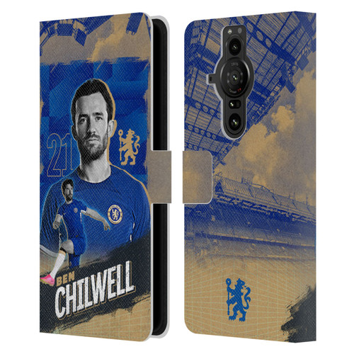 Chelsea Football Club 2023/24 First Team Ben Chilwell Leather Book Wallet Case Cover For Sony Xperia Pro-I