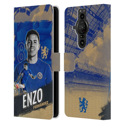 Chelsea Football Club 2023/24 First Team Enzo Fernández Leather Book Wallet Case Cover For Sony Xperia Pro-I