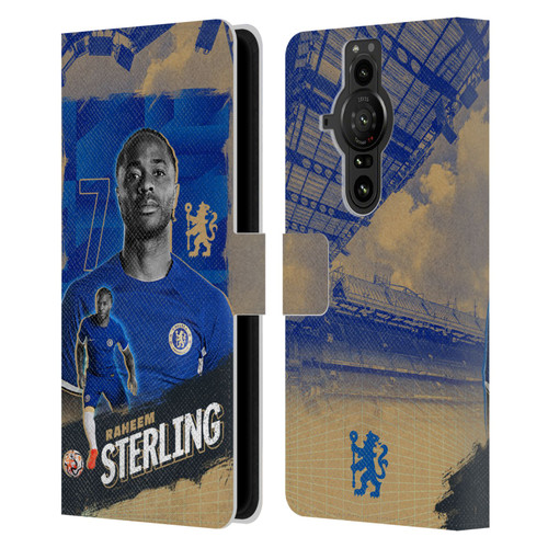 Chelsea Football Club 2023/24 First Team Raheem Sterling Leather Book Wallet Case Cover For Sony Xperia Pro-I