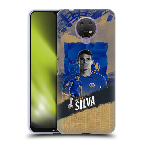 Chelsea Football Club 2023/24 First Team Thiago Silva Soft Gel Case for Nokia G10