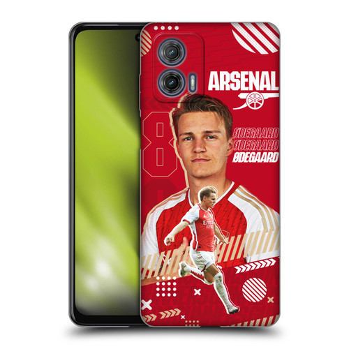 Arsenal FC 2023/24 First Team Martin Ødegaard Soft Gel Case for Motorola Moto G73 5G