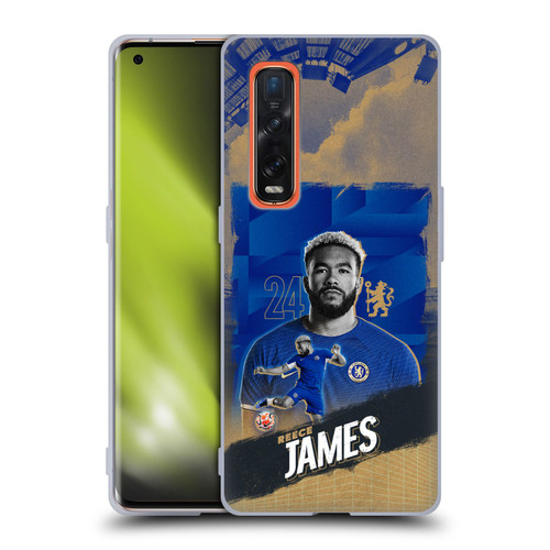 Chelsea Football Club 2023/24 First Team Reece James Soft Gel Case for OPPO Find X2 Pro 5G