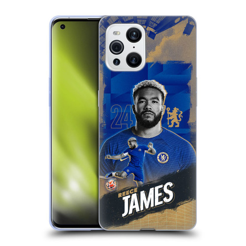 Chelsea Football Club 2023/24 First Team Reece James Soft Gel Case for OPPO Find X3 / Pro