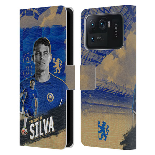 Chelsea Football Club 2023/24 First Team Thiago Silva Leather Book Wallet Case Cover For Xiaomi Mi 11 Ultra