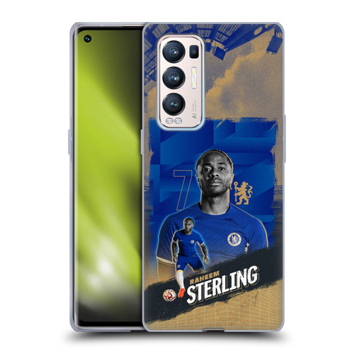 Chelsea Football Club 2023/24 First Team Raheem Sterling Soft Gel Case for OPPO Find X3 Neo / Reno5 Pro+ 5G