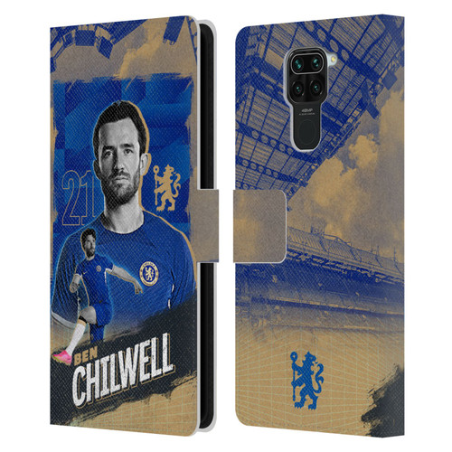 Chelsea Football Club 2023/24 First Team Ben Chilwell Leather Book Wallet Case Cover For Xiaomi Redmi Note 9 / Redmi 10X 4G