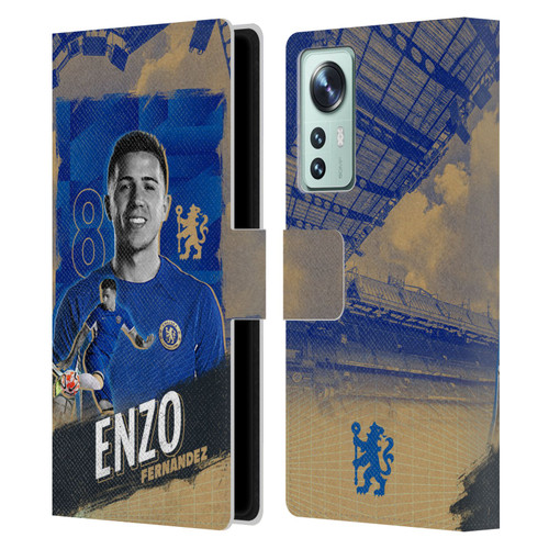 Chelsea Football Club 2023/24 First Team Enzo Fernández Leather Book Wallet Case Cover For Xiaomi 12