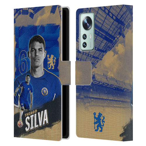 Chelsea Football Club 2023/24 First Team Thiago Silva Leather Book Wallet Case Cover For Xiaomi 12