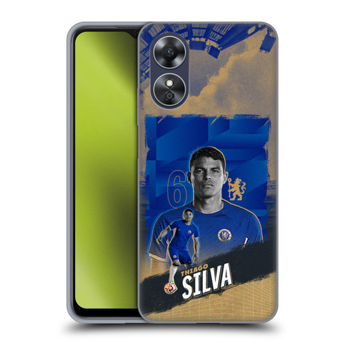 Chelsea Football Club 2023/24 First Team Thiago Silva Soft Gel Case for OPPO A17