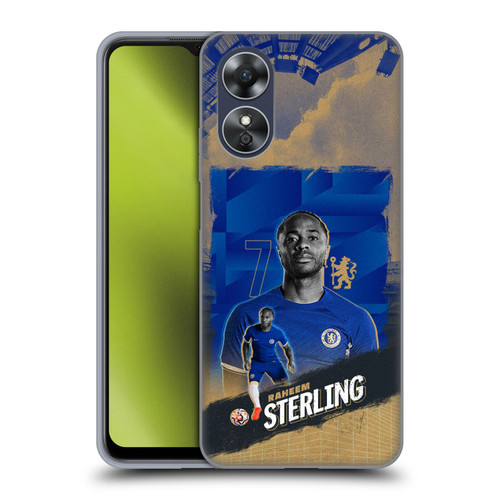 Chelsea Football Club 2023/24 First Team Raheem Sterling Soft Gel Case for OPPO A17