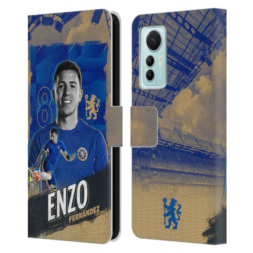 Chelsea Football Club 2023/24 First Team Enzo Fernández Leather Book Wallet Case Cover For Xiaomi 12 Lite