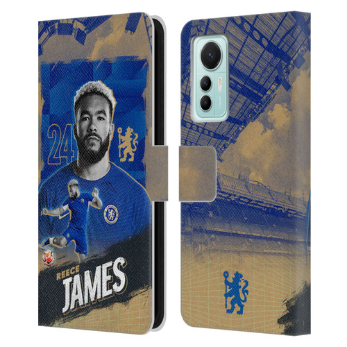 Chelsea Football Club 2023/24 First Team Reece James Leather Book Wallet Case Cover For Xiaomi 12 Lite