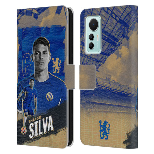 Chelsea Football Club 2023/24 First Team Thiago Silva Leather Book Wallet Case Cover For Xiaomi 12 Lite