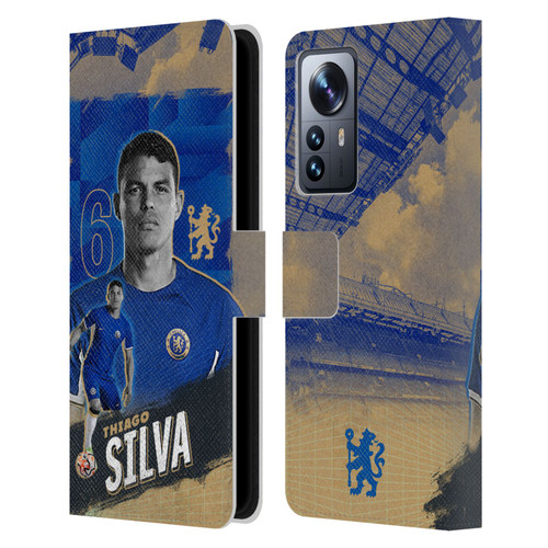 Chelsea Football Club 2023/24 First Team Thiago Silva Leather Book Wallet Case Cover For Xiaomi 12 Pro