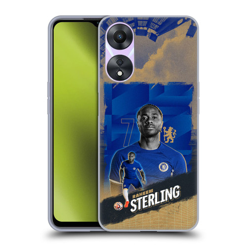 Chelsea Football Club 2023/24 First Team Raheem Sterling Soft Gel Case for OPPO A78 4G
