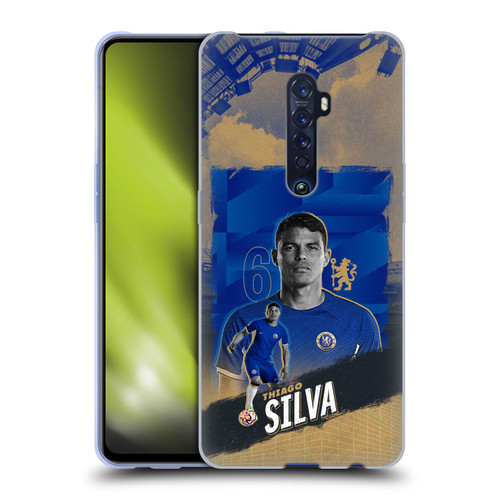 Chelsea Football Club 2023/24 First Team Thiago Silva Soft Gel Case for OPPO Reno 2