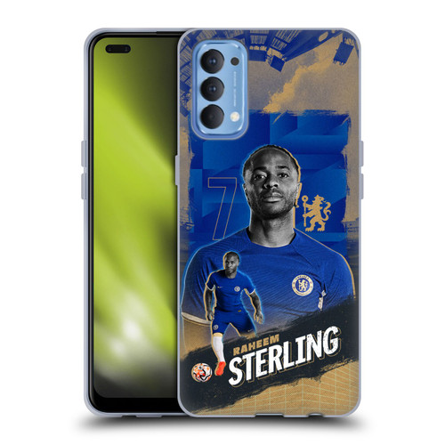 Chelsea Football Club 2023/24 First Team Raheem Sterling Soft Gel Case for OPPO Reno 4 5G