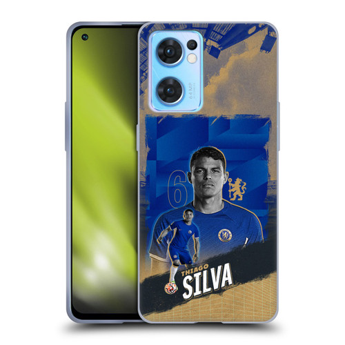 Chelsea Football Club 2023/24 First Team Thiago Silva Soft Gel Case for OPPO Reno7 5G / Find X5 Lite