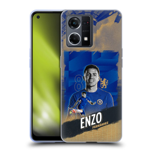 Chelsea Football Club 2023/24 First Team Enzo Fernández Soft Gel Case for OPPO Reno8 4G