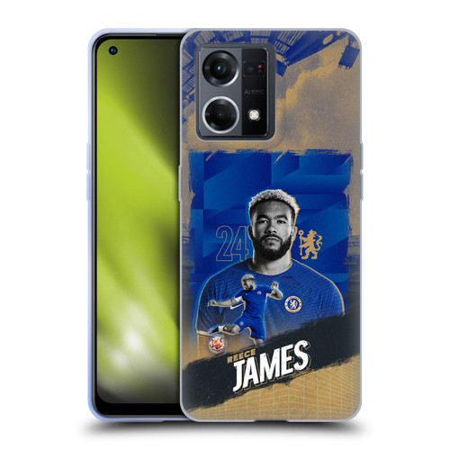 Chelsea Football Club 2023/24 First Team Reece James Soft Gel Case for OPPO Reno8 4G