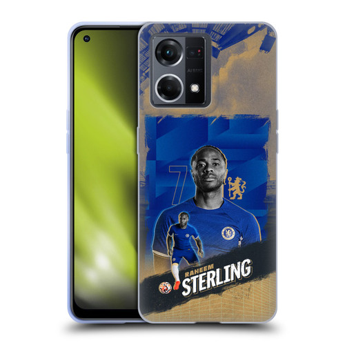 Chelsea Football Club 2023/24 First Team Raheem Sterling Soft Gel Case for OPPO Reno8 4G