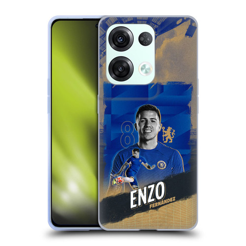 Chelsea Football Club 2023/24 First Team Enzo Fernández Soft Gel Case for OPPO Reno8 Pro