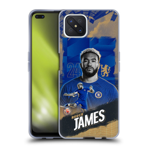 Chelsea Football Club 2023/24 First Team Reece James Soft Gel Case for OPPO Reno4 Z 5G