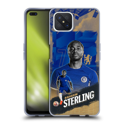 Chelsea Football Club 2023/24 First Team Raheem Sterling Soft Gel Case for OPPO Reno4 Z 5G