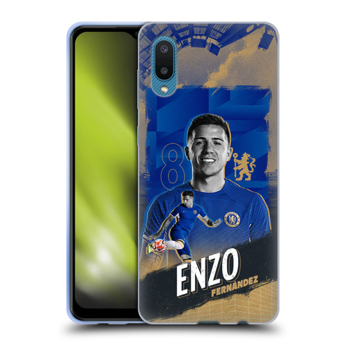 Chelsea Football Club 2023/24 First Team Enzo Fernández Soft Gel Case for Samsung Galaxy A02/M02 (2021)