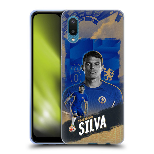 Chelsea Football Club 2023/24 First Team Thiago Silva Soft Gel Case for Samsung Galaxy A02/M02 (2021)