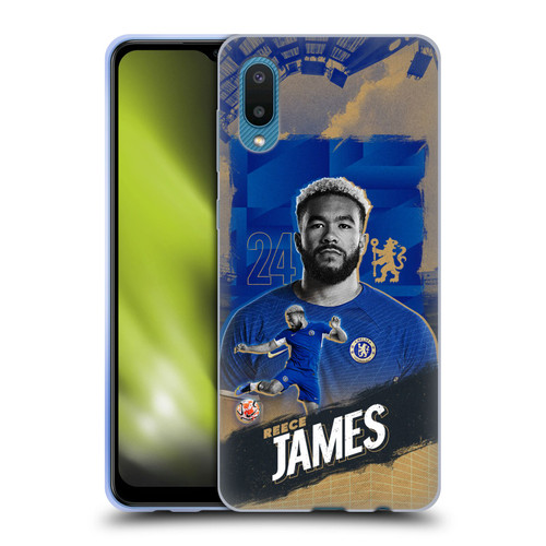 Chelsea Football Club 2023/24 First Team Reece James Soft Gel Case for Samsung Galaxy A02/M02 (2021)