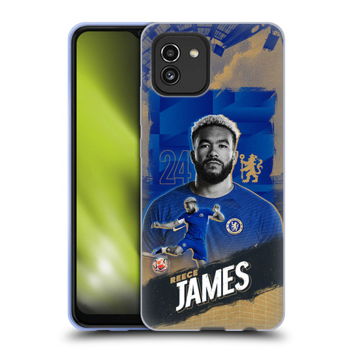 Chelsea Football Club 2023/24 First Team Reece James Soft Gel Case for Samsung Galaxy A03 (2021)