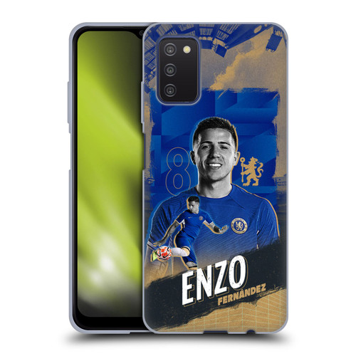 Chelsea Football Club 2023/24 First Team Enzo Fernández Soft Gel Case for Samsung Galaxy A03s (2021)