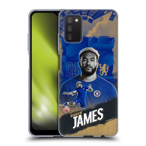 Chelsea Football Club 2023/24 First Team Reece James Soft Gel Case for Samsung Galaxy A03s (2021)