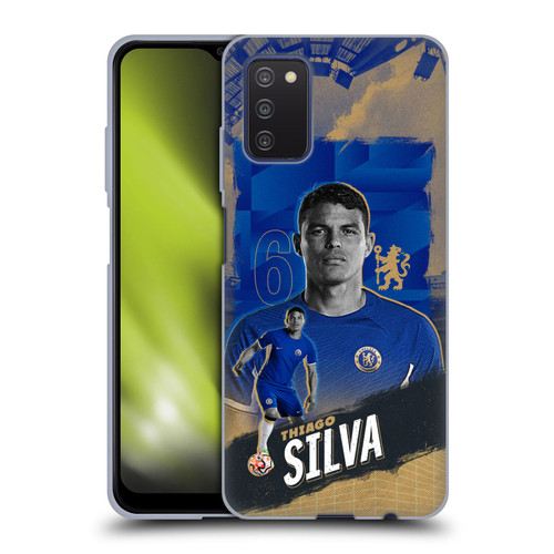 Chelsea Football Club 2023/24 First Team Thiago Silva Soft Gel Case for Samsung Galaxy A03s (2021)