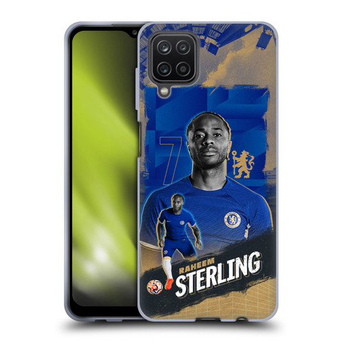 Chelsea Football Club 2023/24 First Team Raheem Sterling Soft Gel Case for Samsung Galaxy A12 (2020)