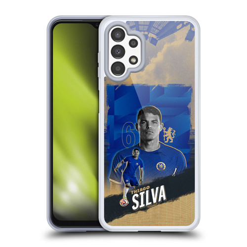 Chelsea Football Club 2023/24 First Team Thiago Silva Soft Gel Case for Samsung Galaxy A13 (2022)