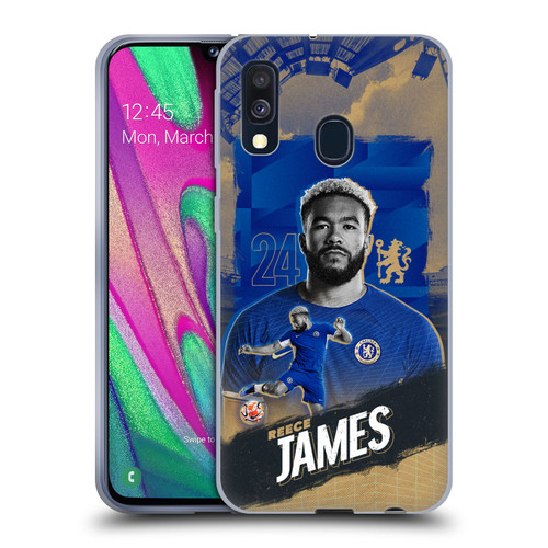 Chelsea Football Club 2023/24 First Team Reece James Soft Gel Case for Samsung Galaxy A40 (2019)