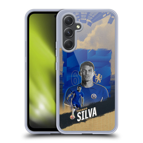 Chelsea Football Club 2023/24 First Team Thiago Silva Soft Gel Case for Samsung Galaxy A54 5G