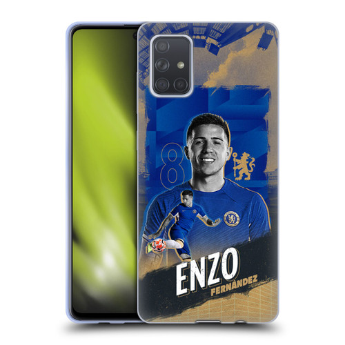 Chelsea Football Club 2023/24 First Team Enzo Fernández Soft Gel Case for Samsung Galaxy A71 (2019)