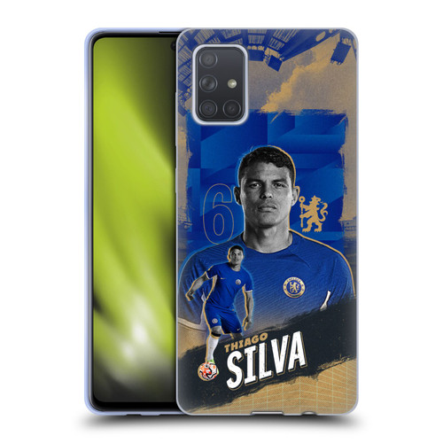 Chelsea Football Club 2023/24 First Team Thiago Silva Soft Gel Case for Samsung Galaxy A71 (2019)