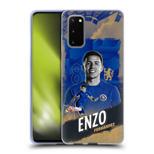 Chelsea Football Club 2023/24 First Team Enzo Fernández Soft Gel Case for Samsung Galaxy S20 / S20 5G