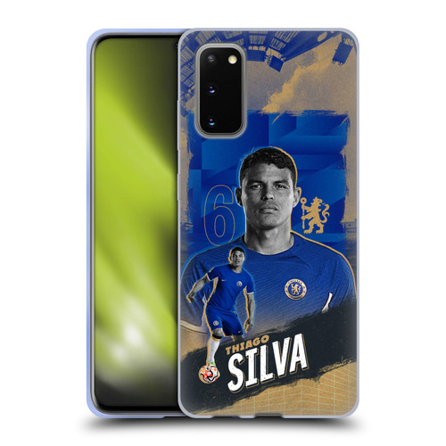 Chelsea Football Club 2023/24 First Team Thiago Silva Soft Gel Case for Samsung Galaxy S20 / S20 5G